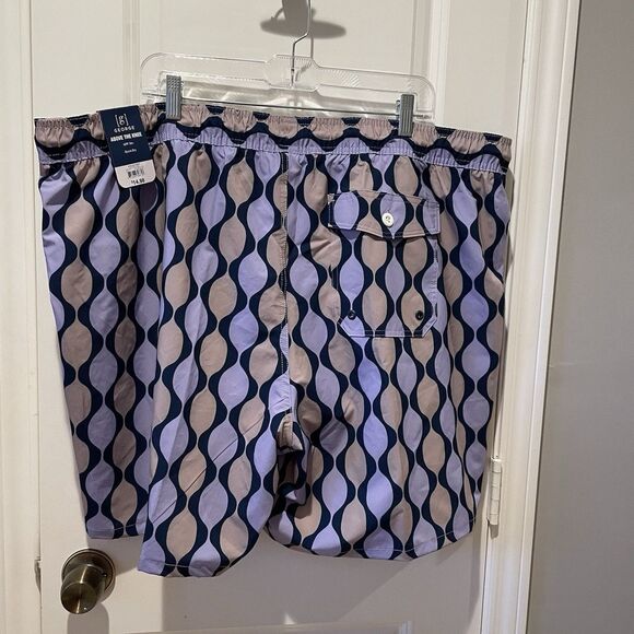 MEN’S Swim Shorts George Above the Knee UPF 50 Big and Tall 3XL 48/50 NWT - Picture 8 of 8